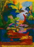 Waldweg — 1977, Oelpastell und Aquarell auf Papier, 20×30 cm