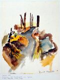 Wegkreuzung bei Kiesgrube Gubrist — 1976, Aquarell, 20×30 cm