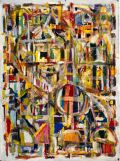 Frauenportrait — 1986, Mischtechnik auf Papier, 50×80 cm