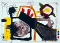 Maschineller Einfall — 1986, Mischtechnik auf Bütten, 40×60 cm