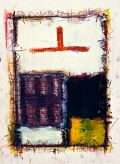 Die Stadt im Winter — 1986, Mischtechnik auf Bütten, 20×30 cm