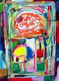 Fliegenpilz — 1986, Mischtechnik auf Bütten, 40×60 cm