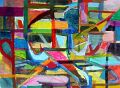 Hingelegtes — 1986, Mischtechnik auf Bütten, 40×60 cm