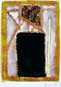 Tor zur Nacht — 1986, Mischtechnik auf Bütten, 20×30 cm