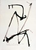 Selbstportrait beim Malen im Zimmer vor der Staffelei — 1987, Tusche auf Bütten, 40×60 cm