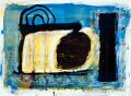 Blockade — 1987, Mischtechnik auf Bütten, 40×60 cm