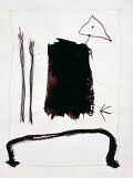 Beschwerlicher Vorgang — 1987, Tusche auf Bütten, 40×60 cm