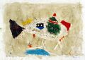 Wenn der Himmel unten ist — 1988, Mischtechnik auf Papier, 20×30 cm