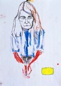 Skizze zum Portrait von Elsa Hofmann — 1988, Mischtechnik auf Papier, 20×30 cm