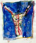 Eli, Eli 2 — 1988, Bunte Linie und Aquarell, aus dem Reisebuch Jerusalem, 20×30 cm