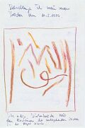 Die erdige Wüstenkreide — 1990, Bunte Linie, 20×30 cm