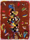 Portrait Christoph Vorlet — 1988, Mischtechnik auf Papier, 40×60 cm