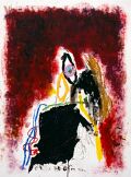 Portrait Elsa Hoffmann — 1988, Mischtechnik auf Papier, 40×60 cm