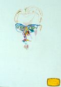 Skizze zum Portrait von Marcel Hauenstein — 1988, Mischtechnik auf Papier, 20×30 cm