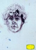 Skizze zum Portrait von Monika Estermann — 1988, Tusche auf Papier, 20×30 cm