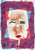 Portrait Eveline Rufer — 1988, Mischtechnik auf Bütten, 40×60 cm