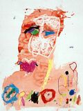 Portrait von Urs Derron — 1988, Mischtechnik auf Bütten, 40×60 cm
