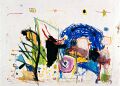 Leichte Brise am Zürichsee — 1988, Oelpastell und Tusche auf Papier, 30×40 cm