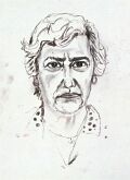 Ida Ambühl-Mettler, die Mutter des Künstlers — 1988, Kohle auf Papier, 20×30 cm