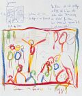 Jesus als Fixer auf dem Platzspitz — 1988, Bunte Linie, aus dem Jerusalembuch, 20×30 cm
