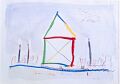 Das grosse Haus am Nil — 1988, Bunte Linie, aus dem Reisebuch Ägypten, 20×30 cm