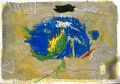 Die Haut — 1989, Mischtechnik auf indischem Büttenpapier, 40×60 cm