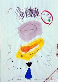 Spielt keine Rolle, wenn es gut geht — 1989, Mischtechnik auf indischem Büttenpapier, 40×60 cm