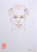 Skizze zum Portrait von Andrea Lardelli — 1990, Mischtechnik auf Papier, 30×40 cm