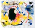 Kurven führen zu Dir — 1990, Bunte Linie und Aquarell auf Papier, 20×30 cm
