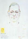 Skizze zum Portrait von Kunstkritiker Martin Kraft — 1990, Mischtechnik auf Papier, 30×40 cm