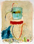 Portrait von Conny Grob — 1990, Bunte Linie und Mischtechnik auf indischem Büttenpapier, 40×60 cm