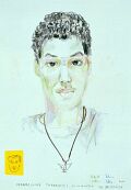 Skizze zum Portrait Bernard Lloyd — 1990, Mischtechnik auf Papier, 30×40 cm
