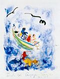 Fischer bei Guyagua, Venezuela — 1991, Mischtechnik auf Papier, 20×30 cm