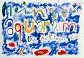 Titelseite des querformatigen Aquarium-Tagebuchs von Adliswil — 1991, Mischtechnik auf Papier, 40×30 cm