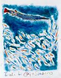 Fische bei Cayo Sombrero — 1991, aus dem Venezuela-Reisebuch, Mischtechnik auf Papier, 40×30 cm