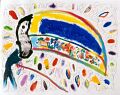 Tukan — 1991, aus dem querformatigen Venezuela-Reisebuch, Mischtechnik auf Papier, 40×30 cm