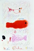 Meine Fische — 1991, Mischtechnik auf Papier, 20×30 cm