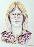 Skizze zum Portrait von Toni Vescoli — 1991, Mischtechnik auf Papier, 20×30 cm