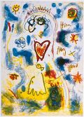 Hirn, Herz und Hand — 1992, dreifarbige Radierung, gedruckt von Peter Kneubühler