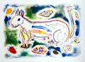 Squirrel im Yosemite — 1992, aus dem Kalifornien-Reisebuch, Mischtechnik auf Papier, 30×40 cm