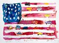 Jasper John Highway — 1992, aus dem Kalifornien-Reisebuch, Mischtechnik auf Papier, 30×40 cm
