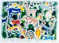 Don't be a hamburger — 1992, aus dem Kalifornien-Reisebuch, Mischtechnik auf Papier, 30×40 cm