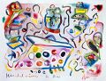 Muschelmänner in Bali — 1992, aus dem Bali-Reisebuch, Mischtechnik auf Papier, 30×40 cm