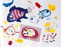 Riff-Fische — 1992, aus dem Malediven-Reisebuch, Mischtechnik auf Papier, 30×40 cm