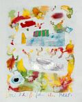 Drei Schiffe fahren übers Meer — 1992, aus dem kleinen Malediven-Reisebuch, Mischtechnik auf Papier, 30×40 cm