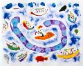 Dohni und Atoll — 1992, aus dem grossen Bali-Reisebuch, Mischtechnik auf Papier, 30×40 cm