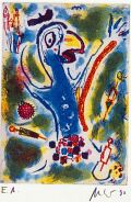 Gölobi fixt — dreifarbige Radierung, gedruckt von Peter Kneubühler, 20×30 cm