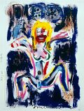 Studie zur Installation im Art-Café Bern — 1992, Mischtechnik auf Papier, 20×30 cm