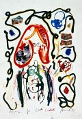 Requiem für Lisette Lardelli — 1992, Mischtechnik auf Papier, 20×30 cm