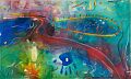 Sechseläuten — 1996, Bunte Linie und Aquarell auf Büttenpapier, 30×40 cm
